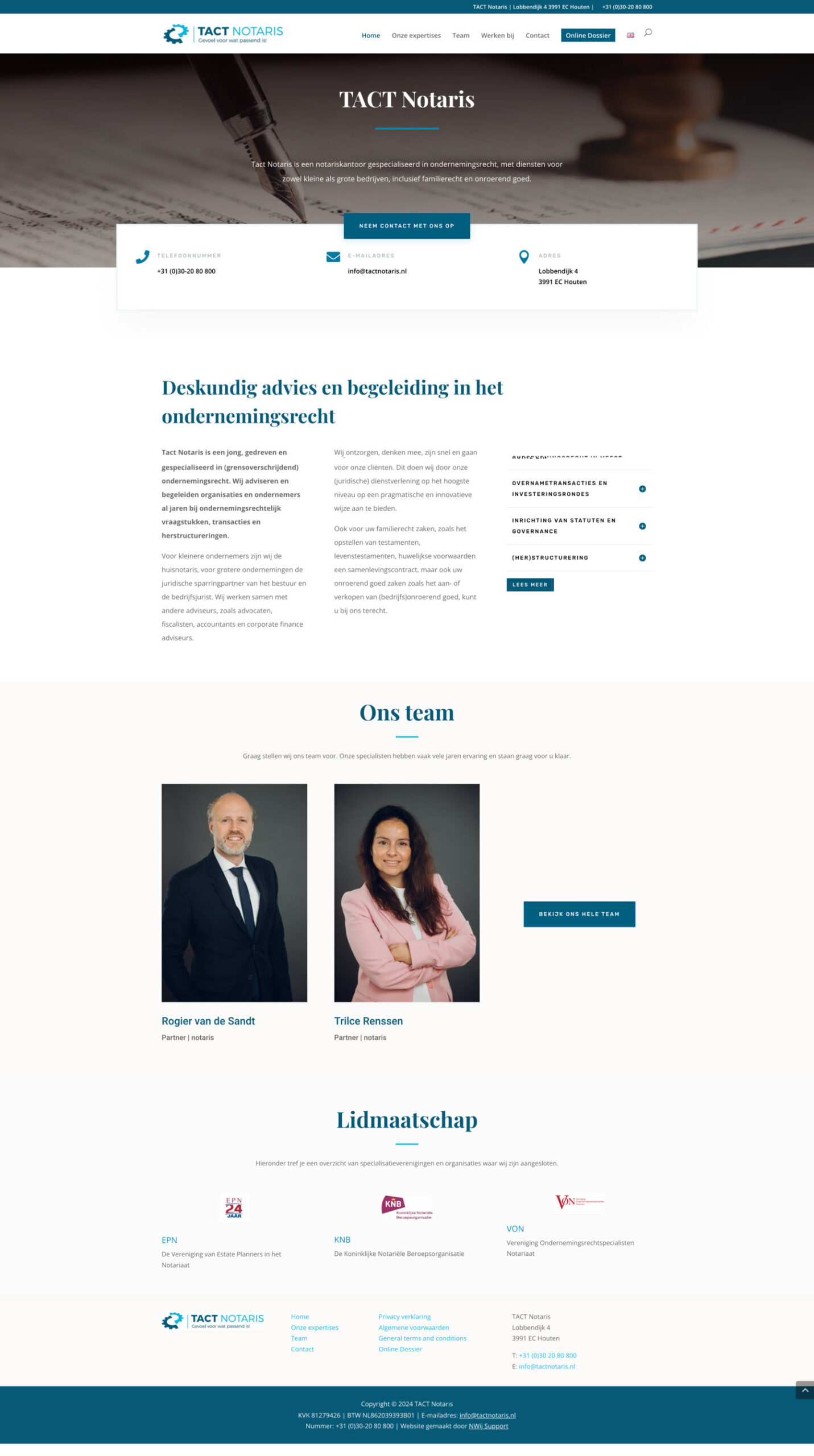 TACT Notaris - Website door NWij Zijn Online