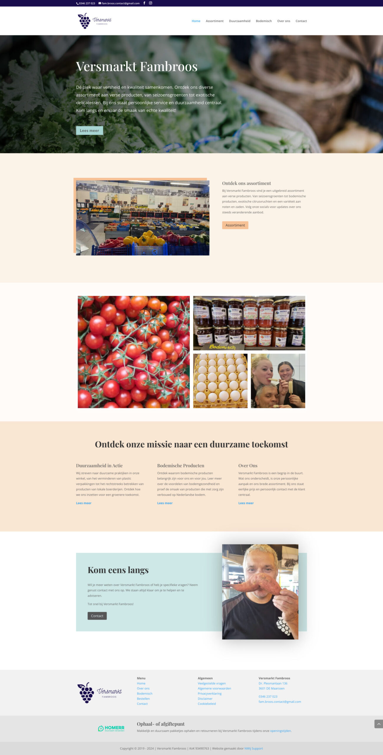 Versmarkt Fambroos - Website door NWij Zijn Online